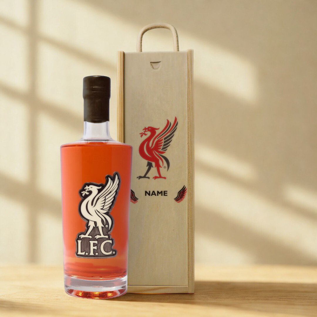 Liverpool Football Strawberry & Rhubarb Vodka in Personalised Presentation Box (70cl) - 37.5% ABV