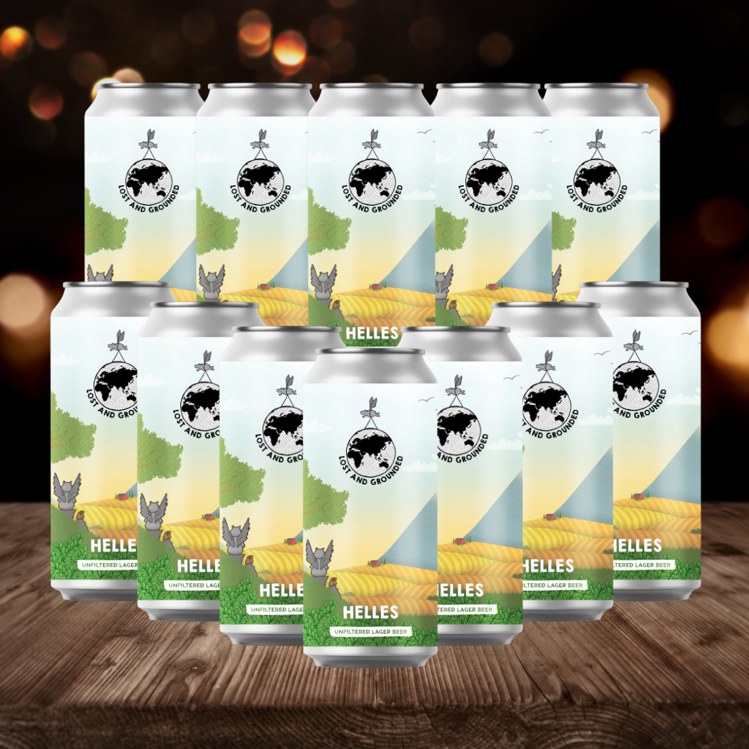 Lost &amp; Grounded British Helles 440ml Cans - 4.40% ABV (12 Pack) - BEERHUNTER