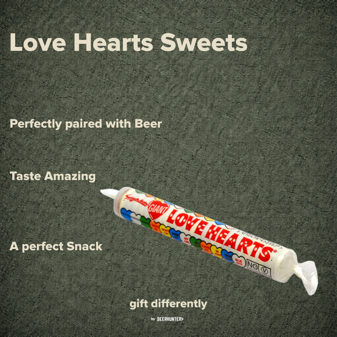 Personalised Happy Valentine’s Beavertown Gift Set with Glass, Chocolate & Love Hearts (2 x 330ml)