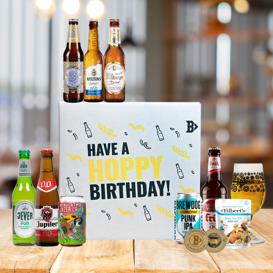 Low Alcohol Beer Hoppy Birthday Gift Box with Glass - (8 Pack) - BEERHUNTER