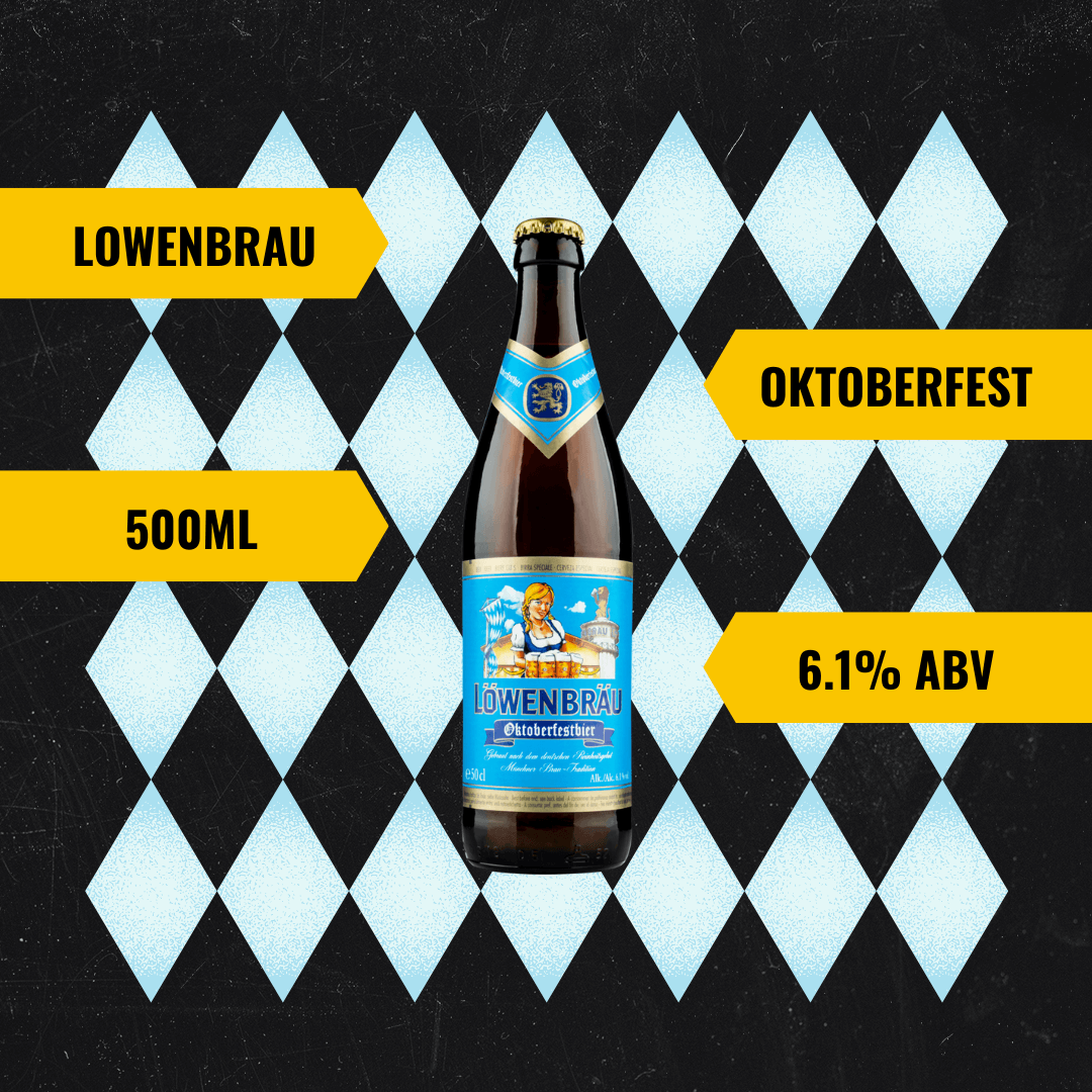 Löwenbräu Oktoberfest German Beer 500ml Bottles – 6.1% ABV (12 Pack)