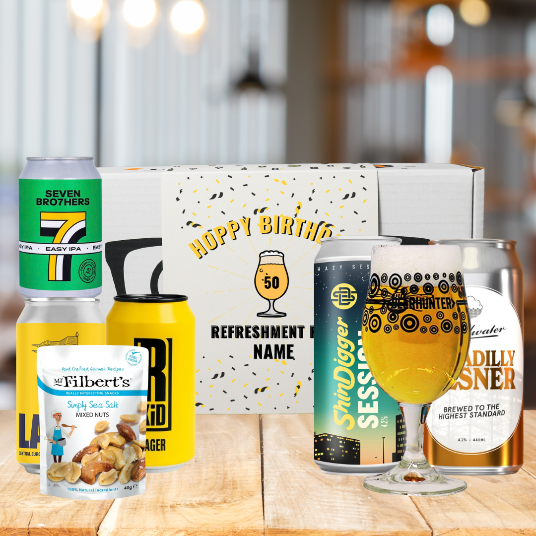 Personalised Manchester Birthday Craft Beer Gift Set - IPA, Bitter &amp; Lager (5 x 330ml)