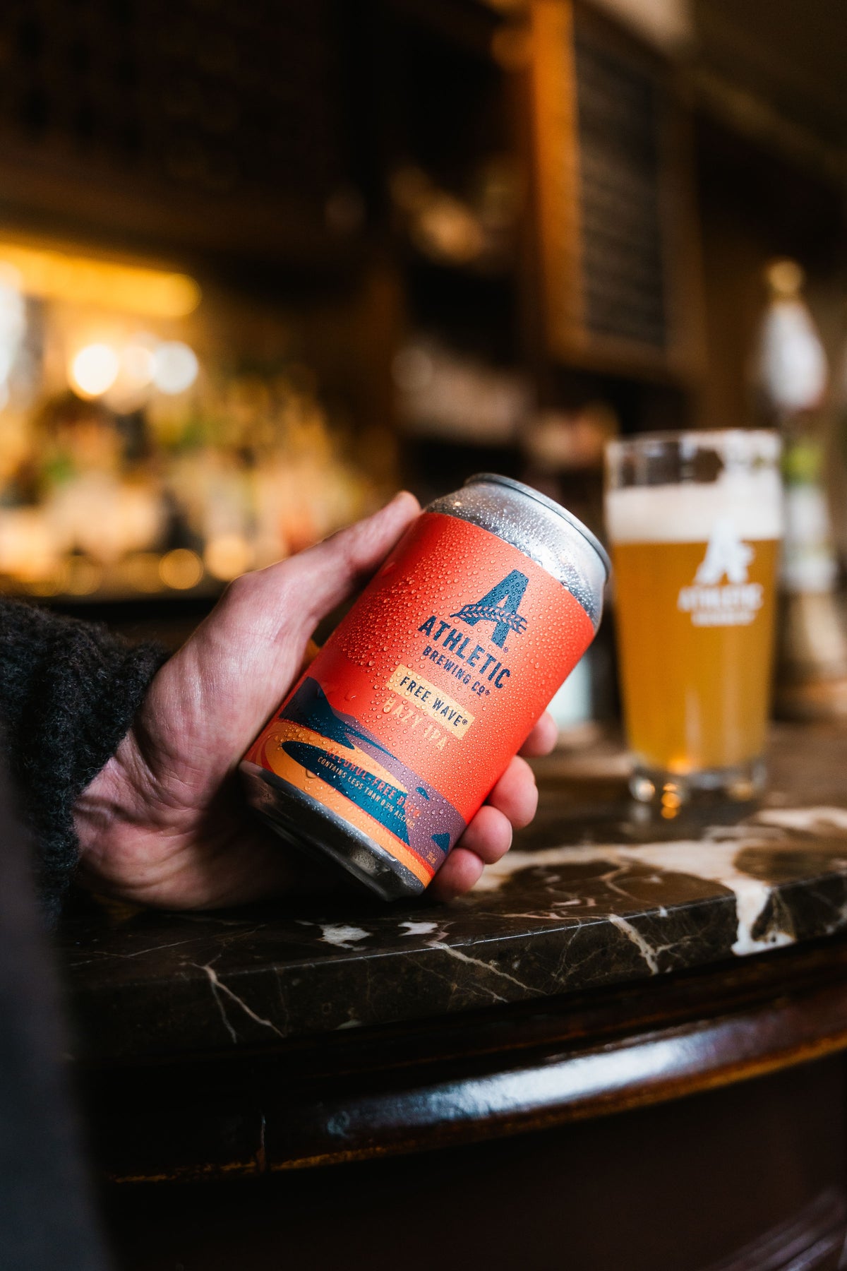 Athletic Brewing Co Free Wave Alcohol Free Hazy IPA 355ml Cans - 0.5% ABV (Multipack)