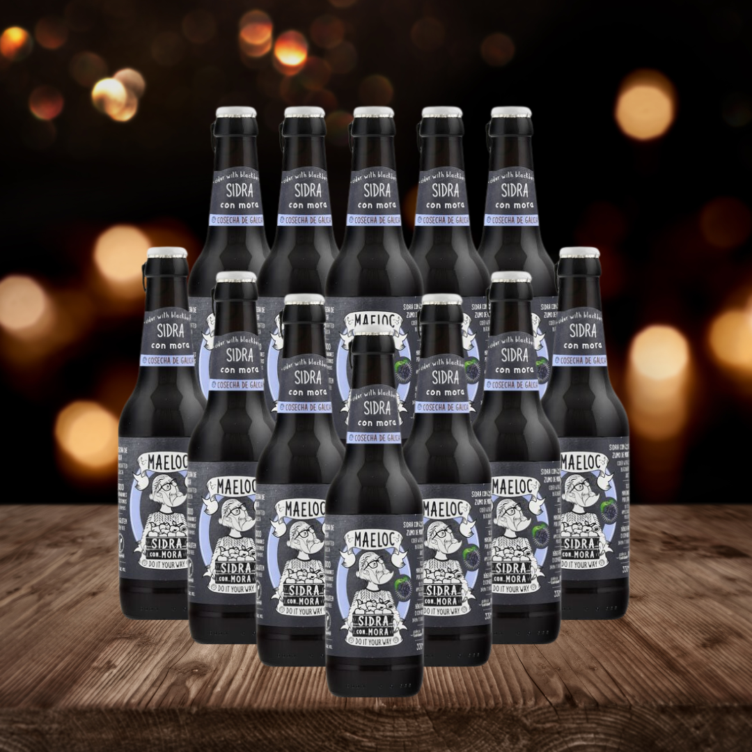 Maeloc Galician Blackberry Spanish Cider 330ml Bottles - 4.0% ABV (12 Pack)