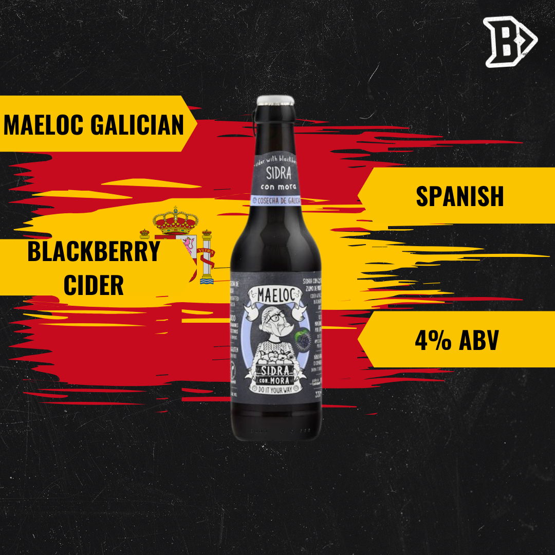 Maeloc Galician Blackberry Spanish Cider 330ml Bottles - 4.0% ABV (12 Pack)