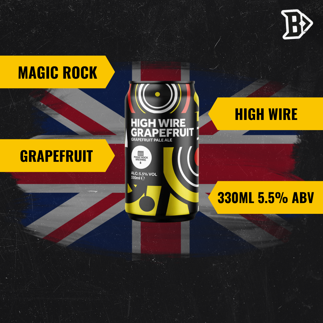 Magic Rock British High Wire Grapefruit Pale Ale 330ml Cans - 5.50% ABV (12 Pack) - BEERHUNTER