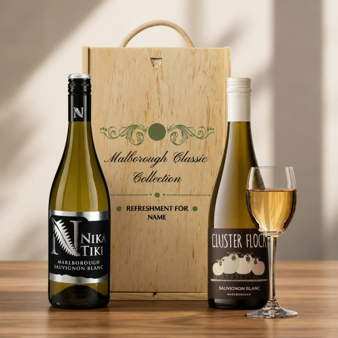 Personalised Malborough Wine Gift Box