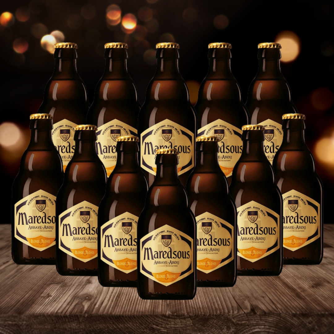 Maredsous 6 Belgian Blonde Abbey Beer 330ml Bottles - 6.0% ABV (12 Pack) - BEERHUNTER