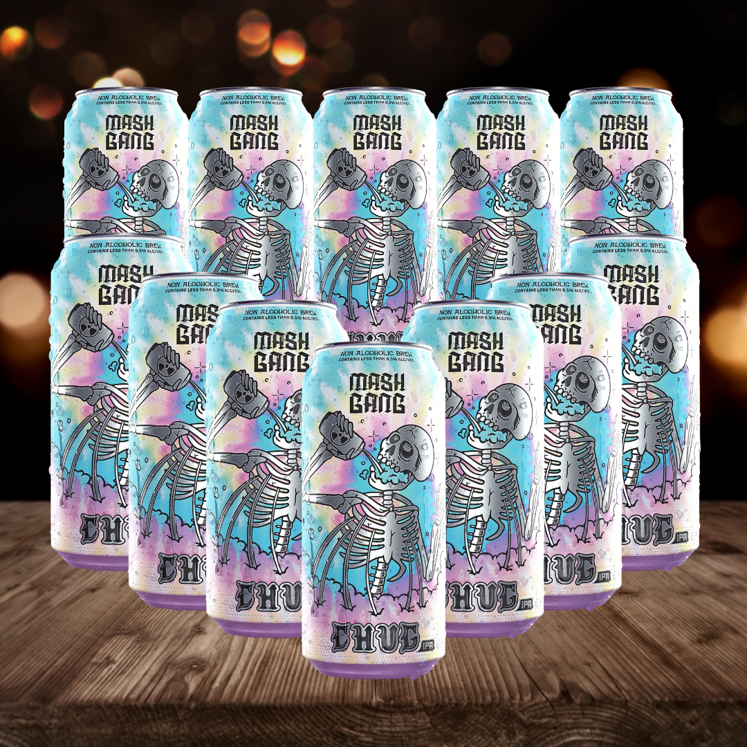 Mash Gang Chug Alcohol Free American IPA 440ml Cans - ABV 0.5% (12 Pack)