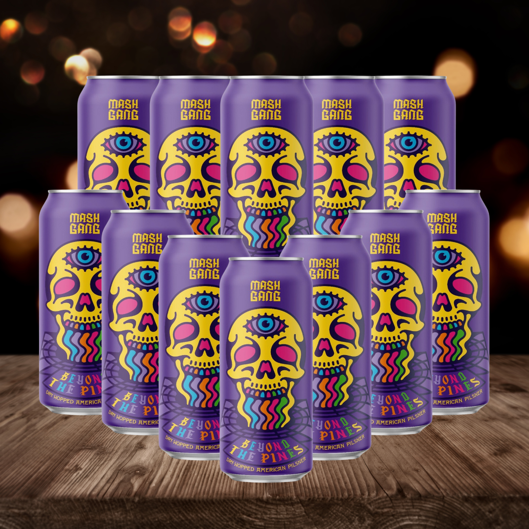 Mash Gang Beyond The Pines American Low Alcohol Pilsner 440ml Cans -  0.5% ABV (12 Pack)