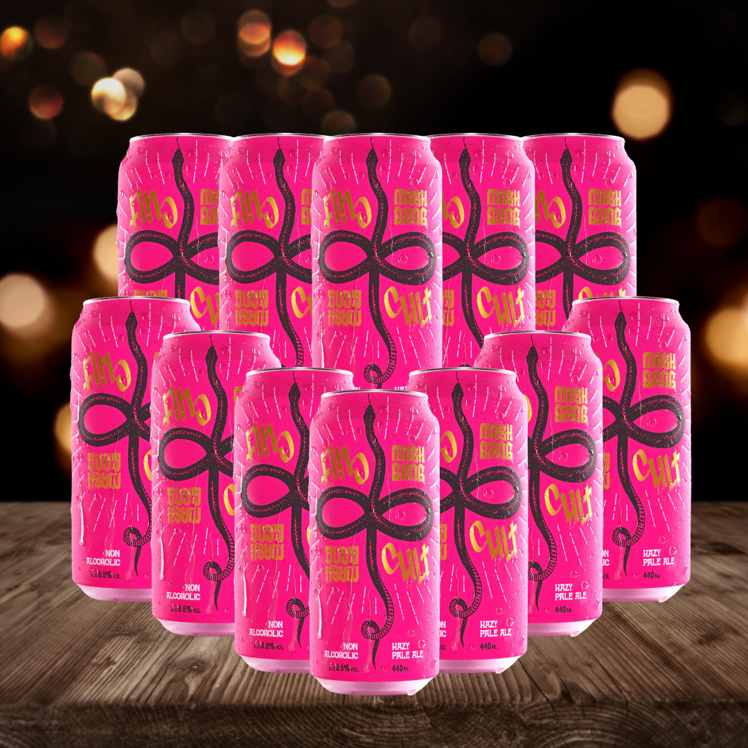 Mash Gang Cult American Low Alcohol NZ Pale Ale 440ml Cans -  0.5% ABV (12 Pack)