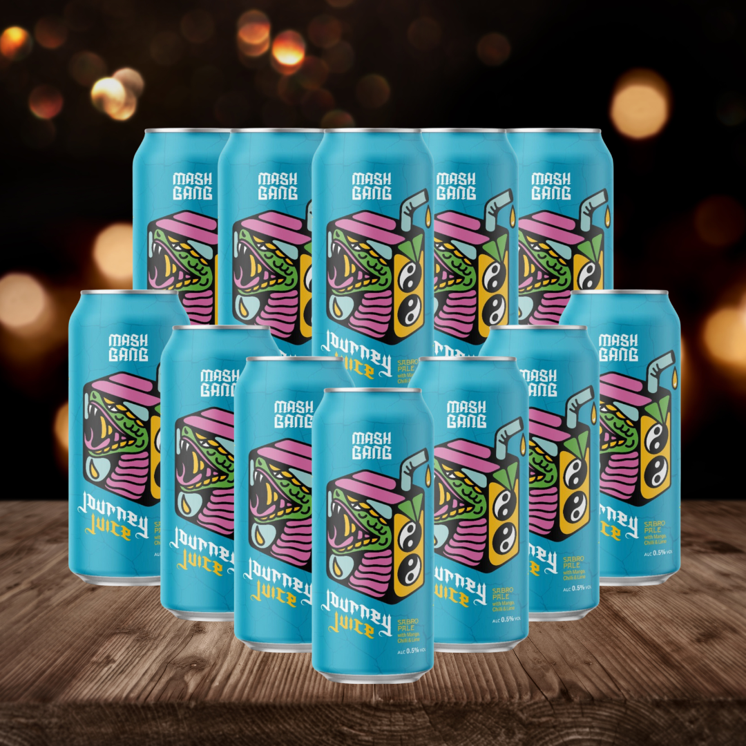 Mash Gang Journey Juice American Low Alcohol Mango Pale Ale 440ml Cans - 0.5% ABV (12 Pack)