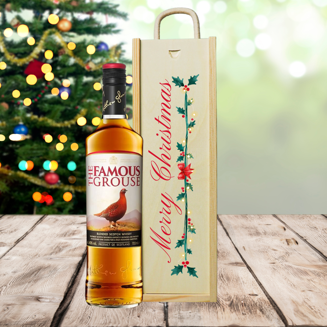 Merry Christmas Famous Grouse Single Grain Whisky Gift Set - (70cl)