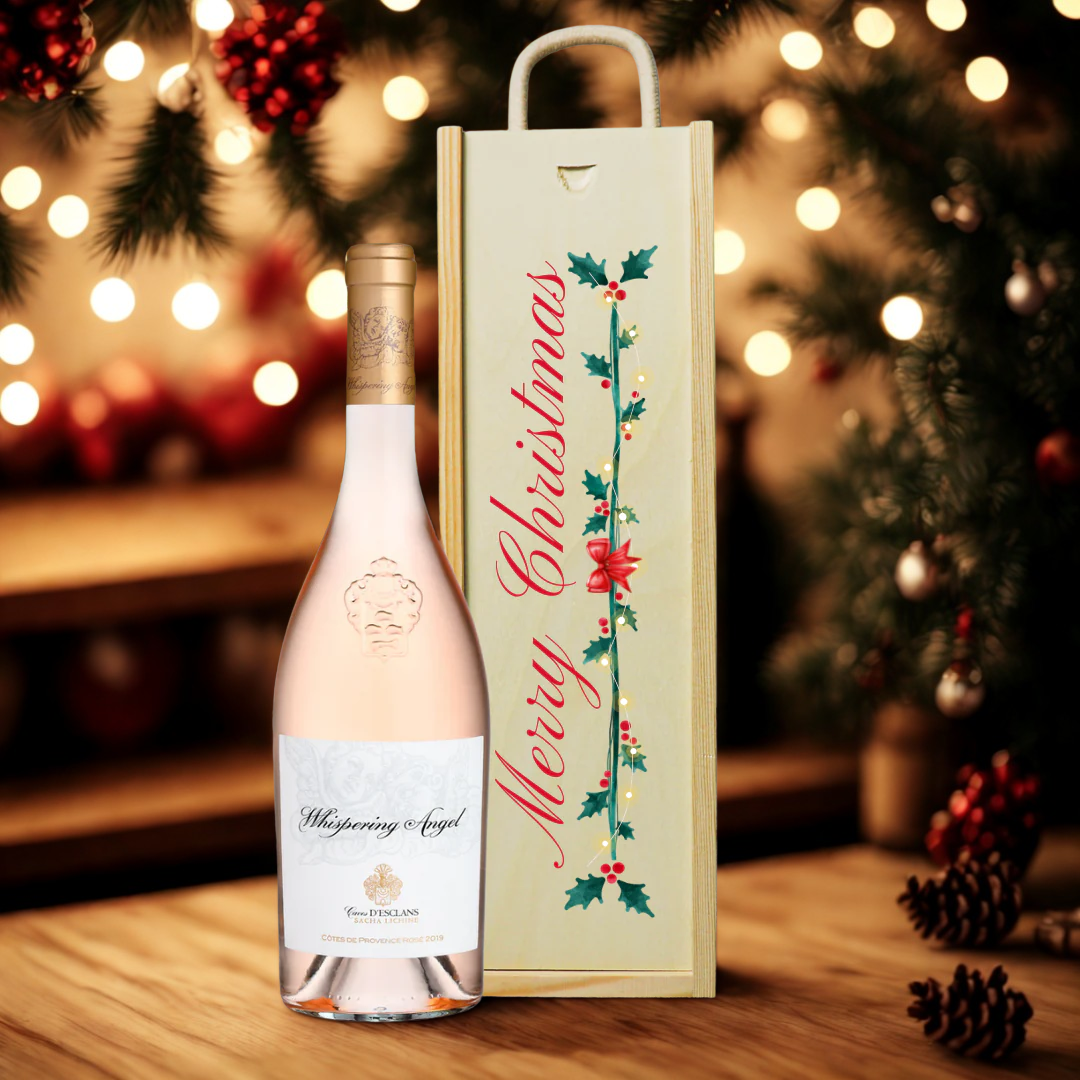 Merry Christmas Whispering Angel Rose Wine Gift Set - 13.5% ABV