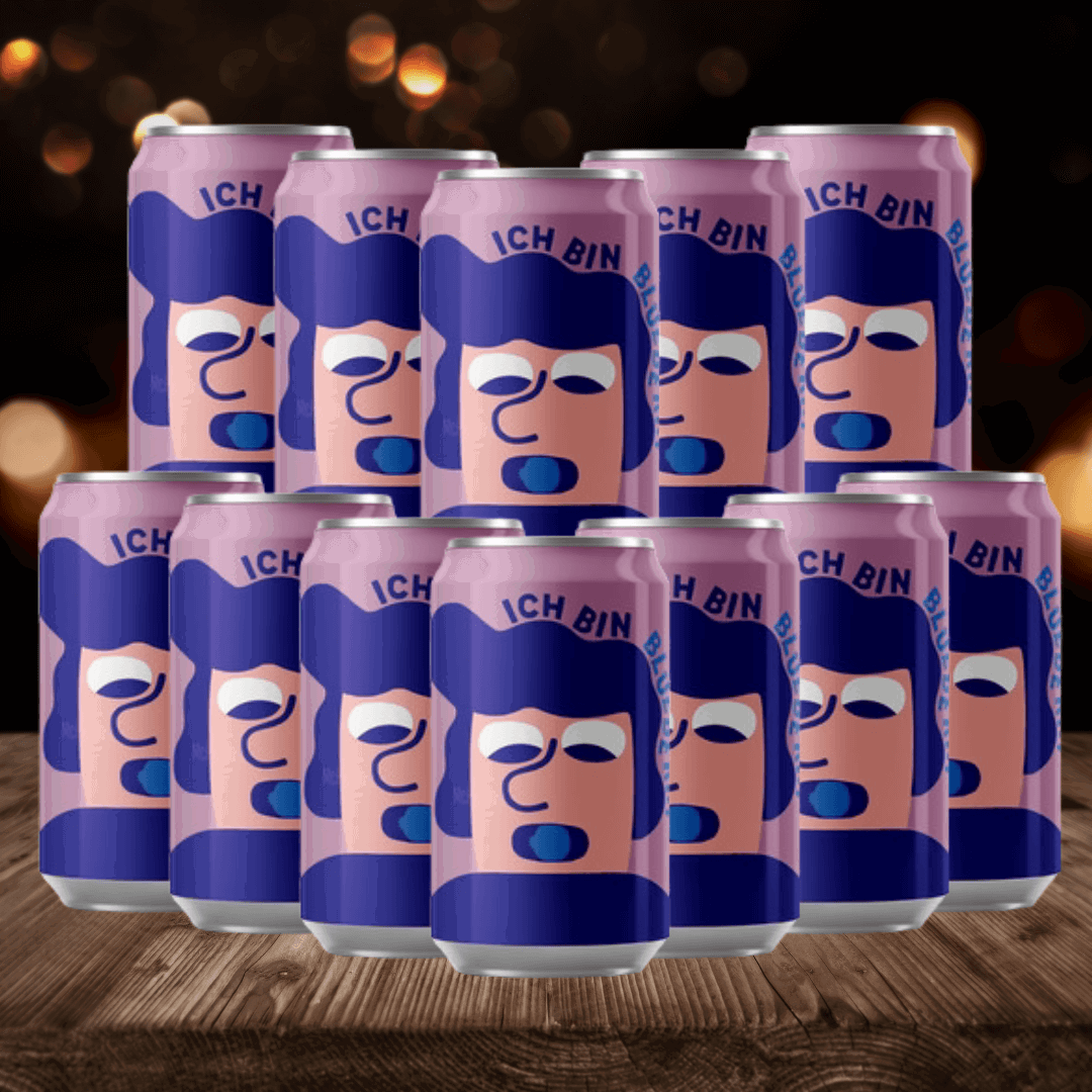 Mikkeller Danish Ich Bin Blueberry Berliner Weisse Wheat Beer 330ml Cans – 3.7% ABV (12 Pack) - BEERHUNTER