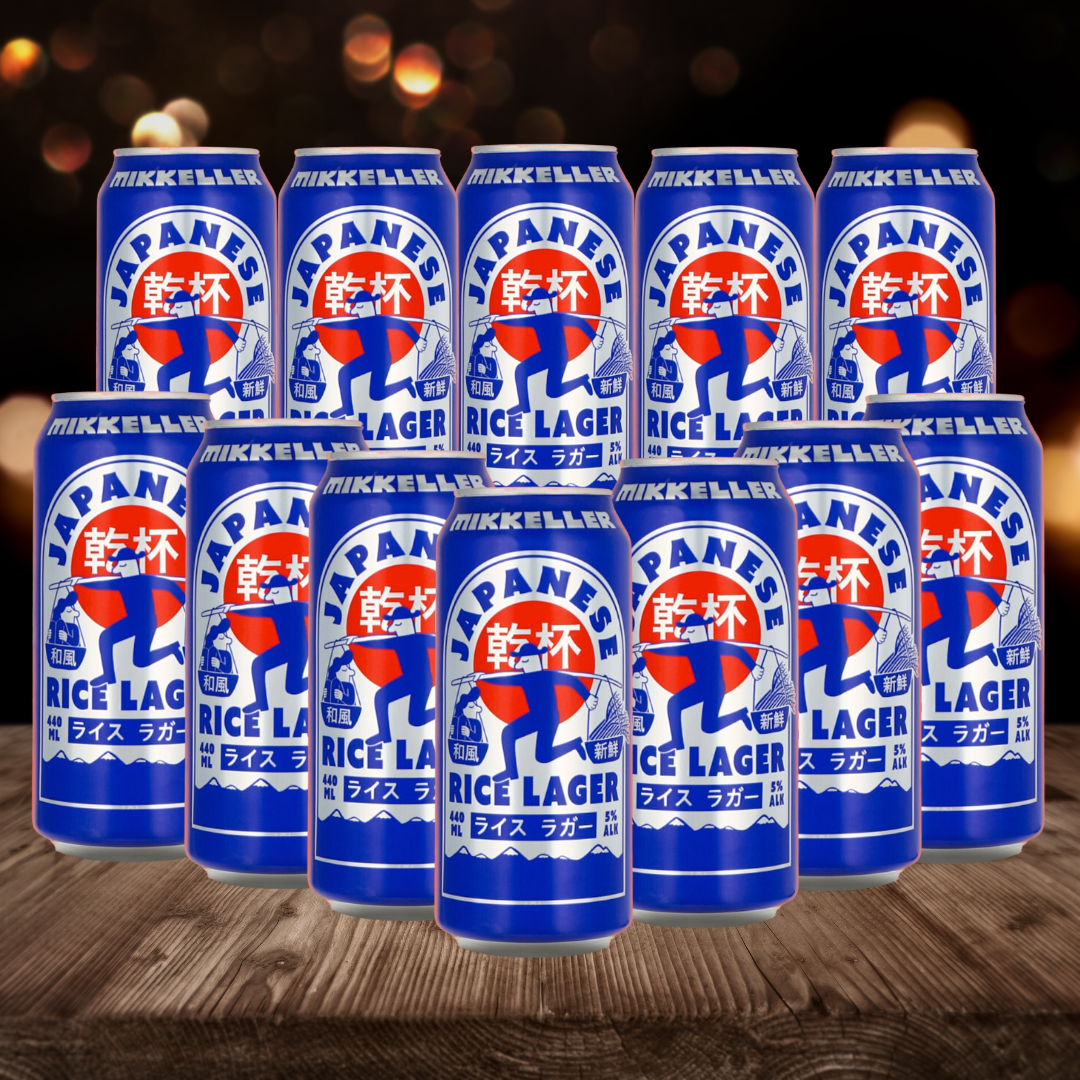 Mikkeller Danish Japanese Rice Lager 440ml Cans - 5.0% ABV (12 Pack) - BEERHUNTER