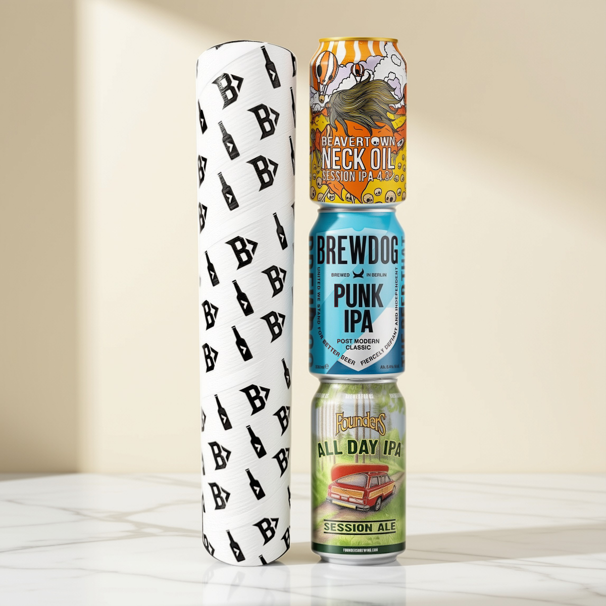 Mixed IPA Beer Tube Gift Set (3 Pack) - Beavertown, Brewdog &amp; Founders