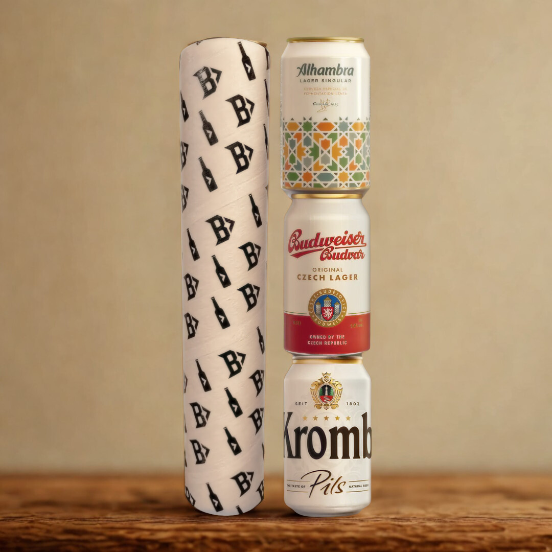 Mixed World Lager Tube Gift Set (3 Pack) - Alhambra, Budvar &amp; Krombacher