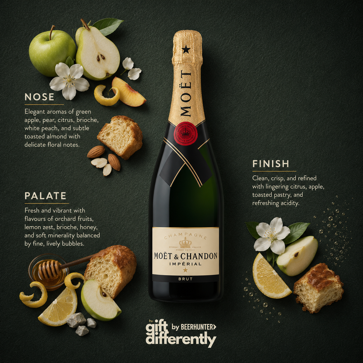 MOET & CHANDON まとめ Personalised Moet & Chandon Champagne Gift Set in Wooden