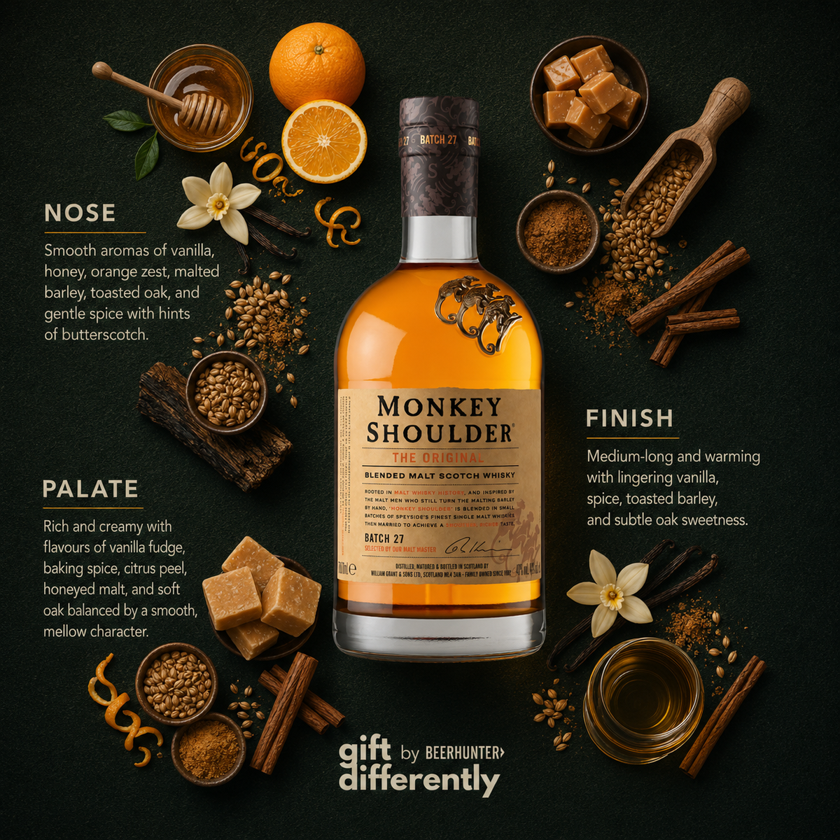 Personalised Monkey Shoulder "The Original" Whisky Gift Box - 70cl 40% ABV