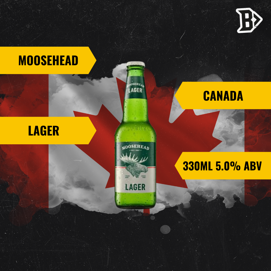 Moosehead Premium Canadian Lager 350ml Bottles - 5.0% ABV (12 Pack) - BEERHUNTER