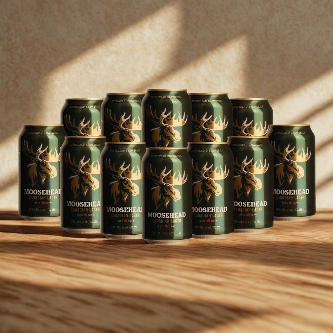 Moosehead Premium Canadian Lager 355ml Cans – 5.0% ABV 12 Pack