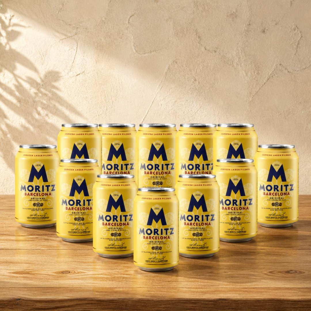 Moritz Barcelona Original Spanish Lager 330ml Cans - 4.7% ABV (Multipack)