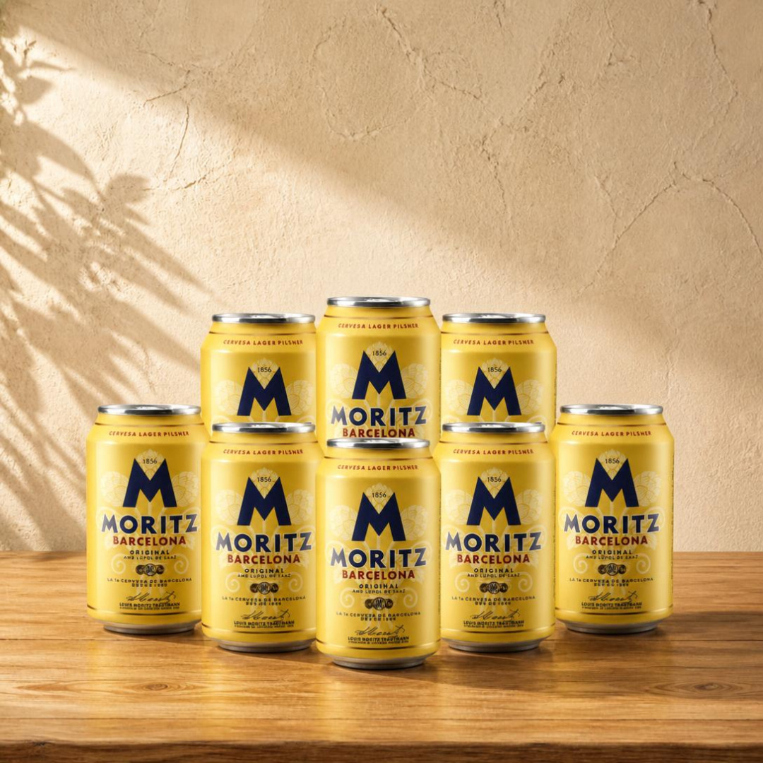Moritz Barcelona Original Spanish Lager 330ml Cans - 4.7% ABV (Multipack)