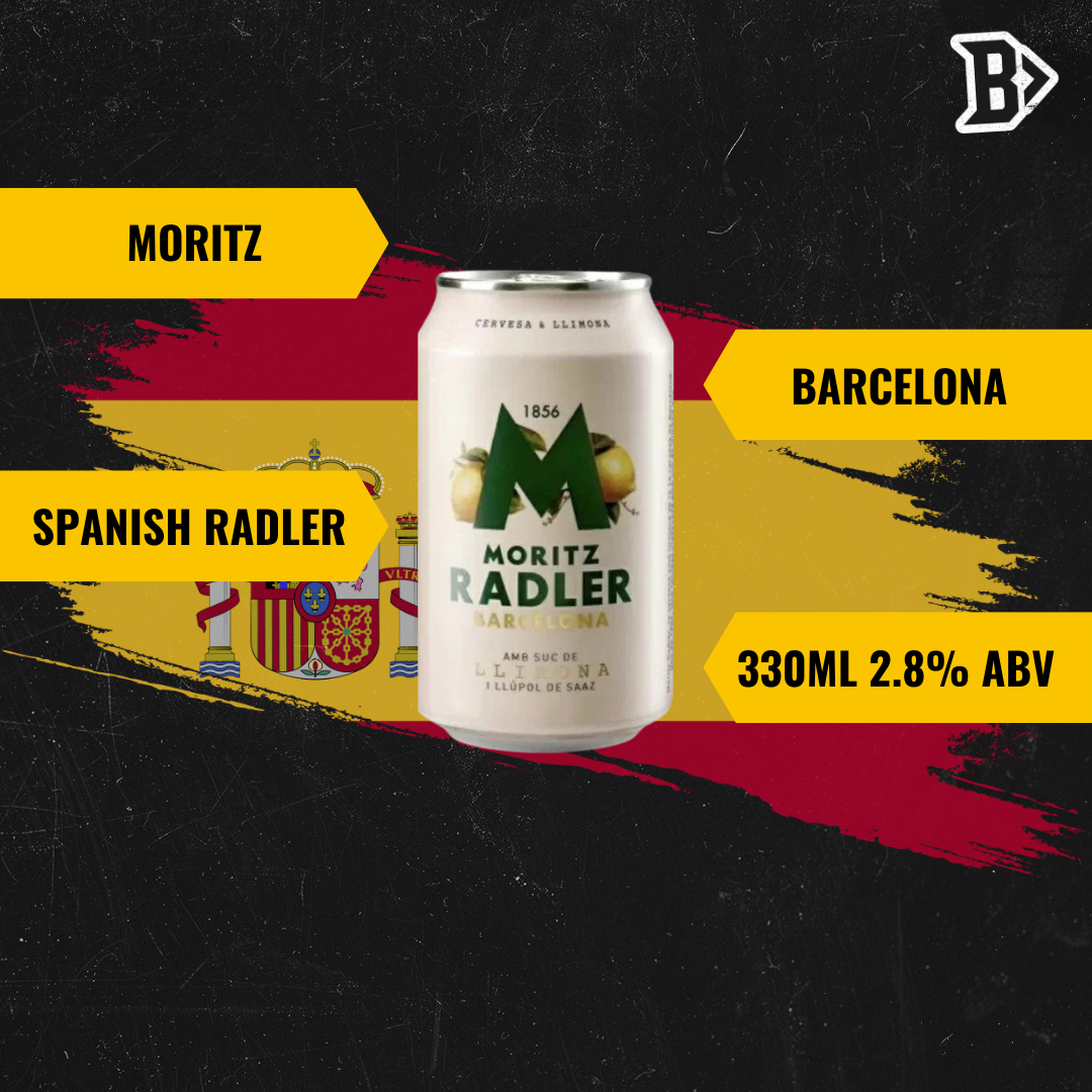 Moritz Barcelona Original Spanish Radler 330ml Cans - 2.8% ABV (12 Pack) - BEERHUNTER