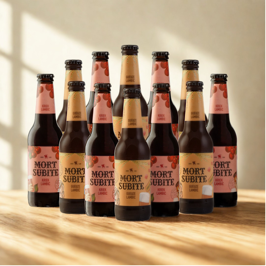 Mort Subite Lambic Beers Mixed Case 250ml Bottles - Gueuze &amp; Kriek (12 Pack)