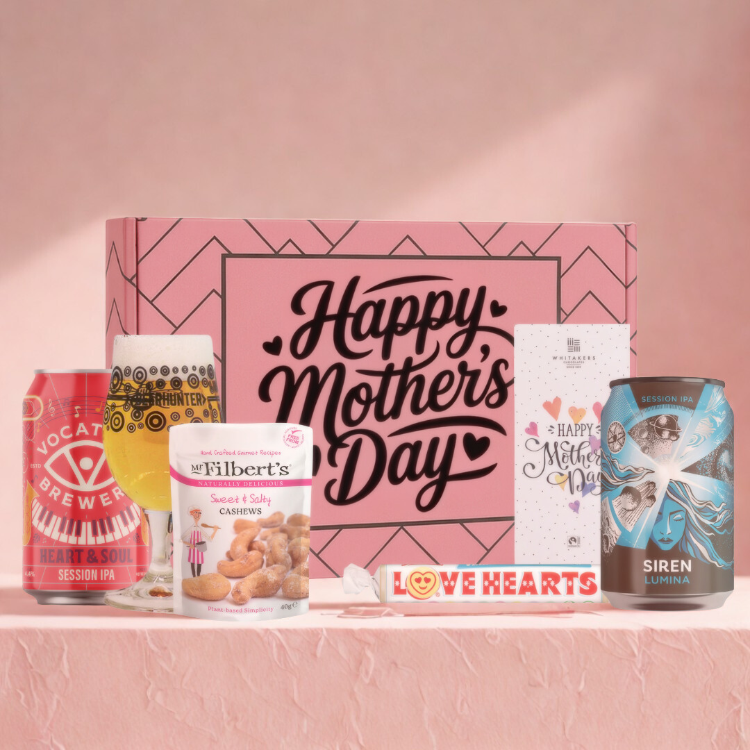 Mother’s Day Gluten-Free Craft Beer Gift Set Vocation &amp; Siren with Chocolate, Snacks and Glass