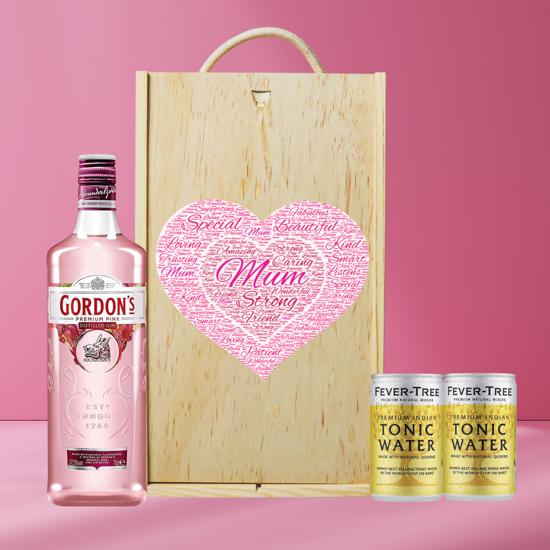 Mother's Day Gordon's Pink Gin Gift Set with Fever Tree Tonics (70cl)