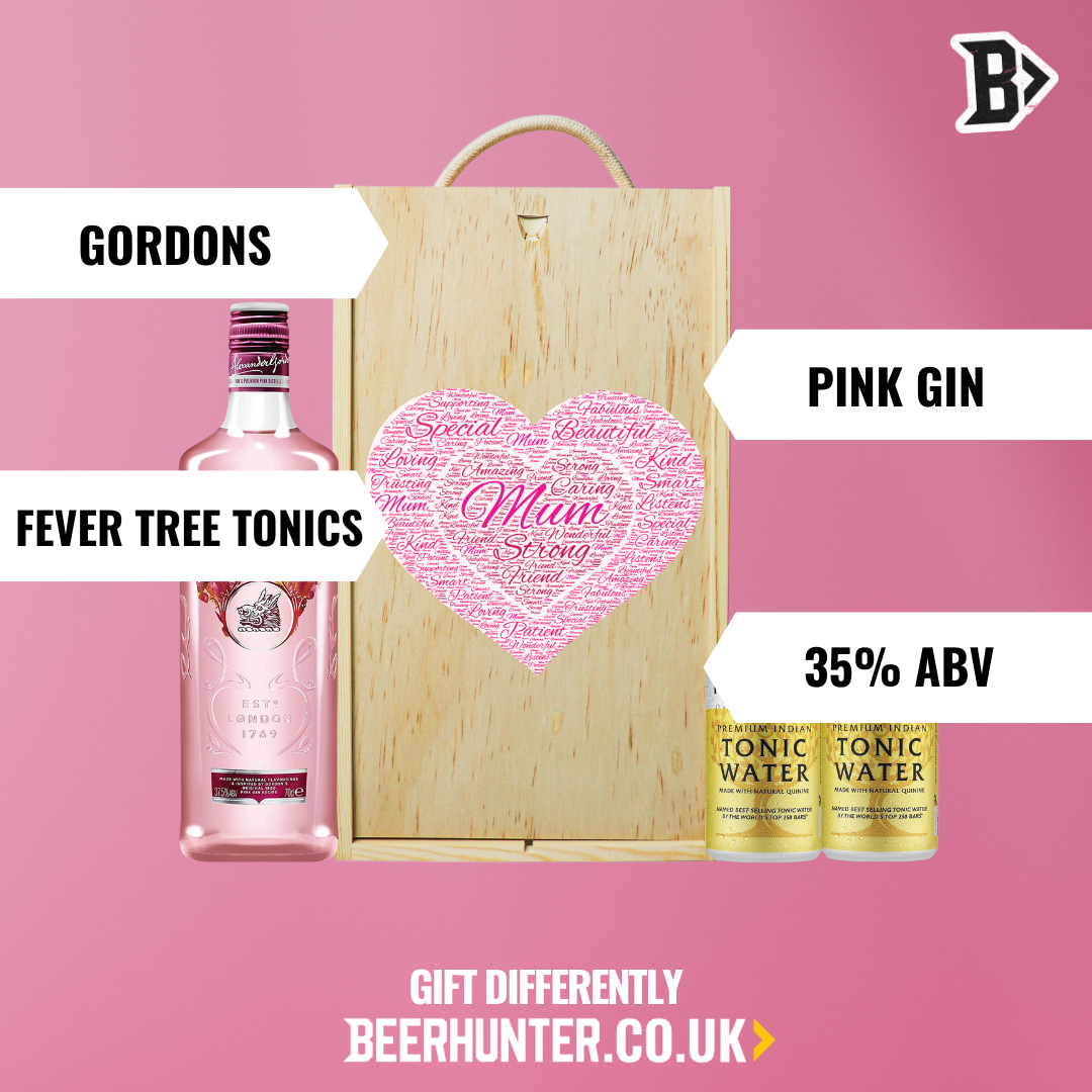 Mother's Day Gordon's Pink Gin Gift Set with Fever Tree Tonics (70cl)