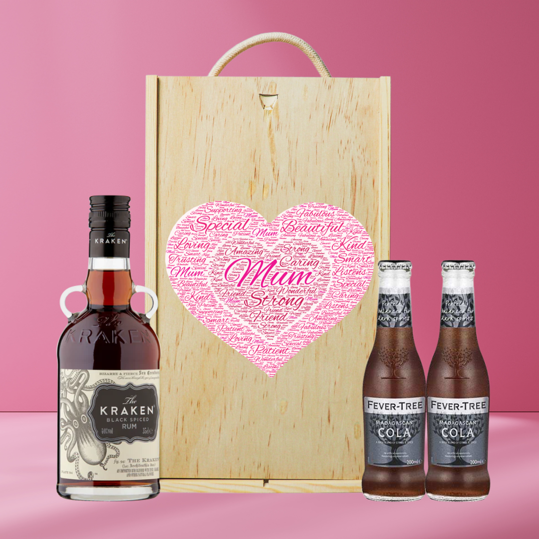 Mother's Day Kraken Spiced Rum Gift Set with Fever Tree Cola (35cl)