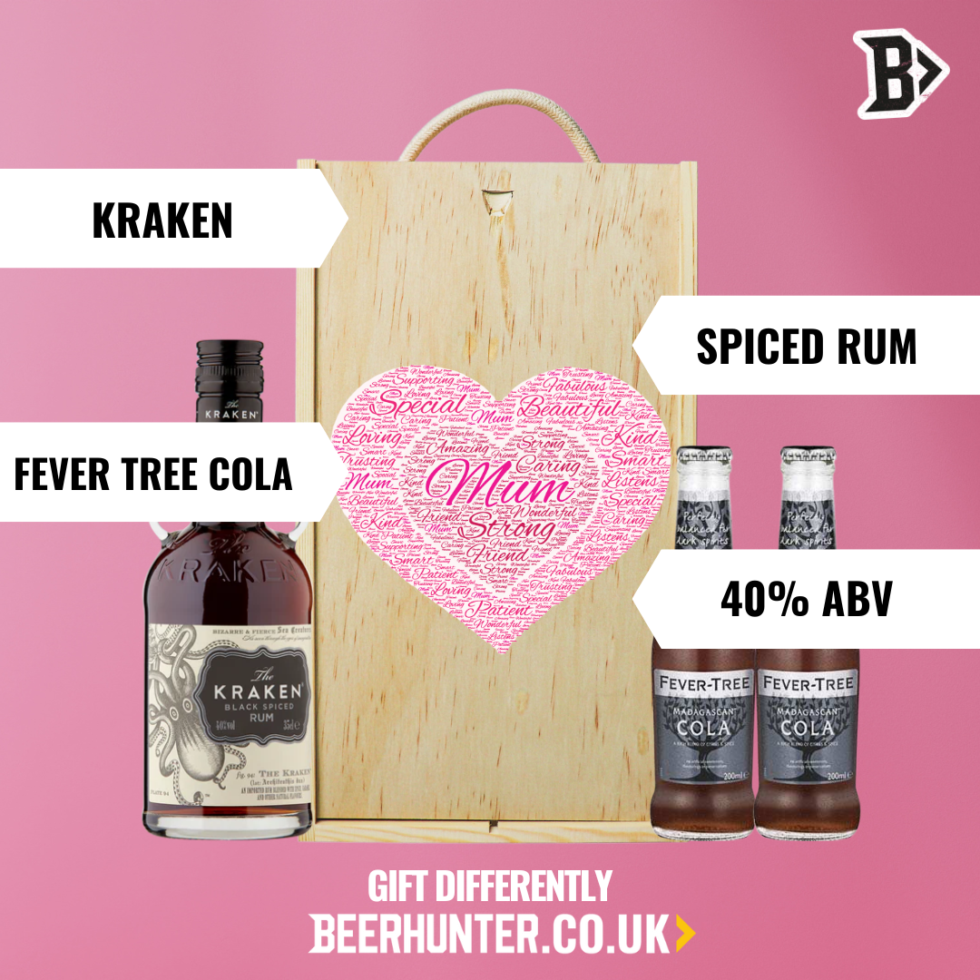 Mother's Day Kraken Spiced Rum Gift Set with Fever Tree Cola (35cl)