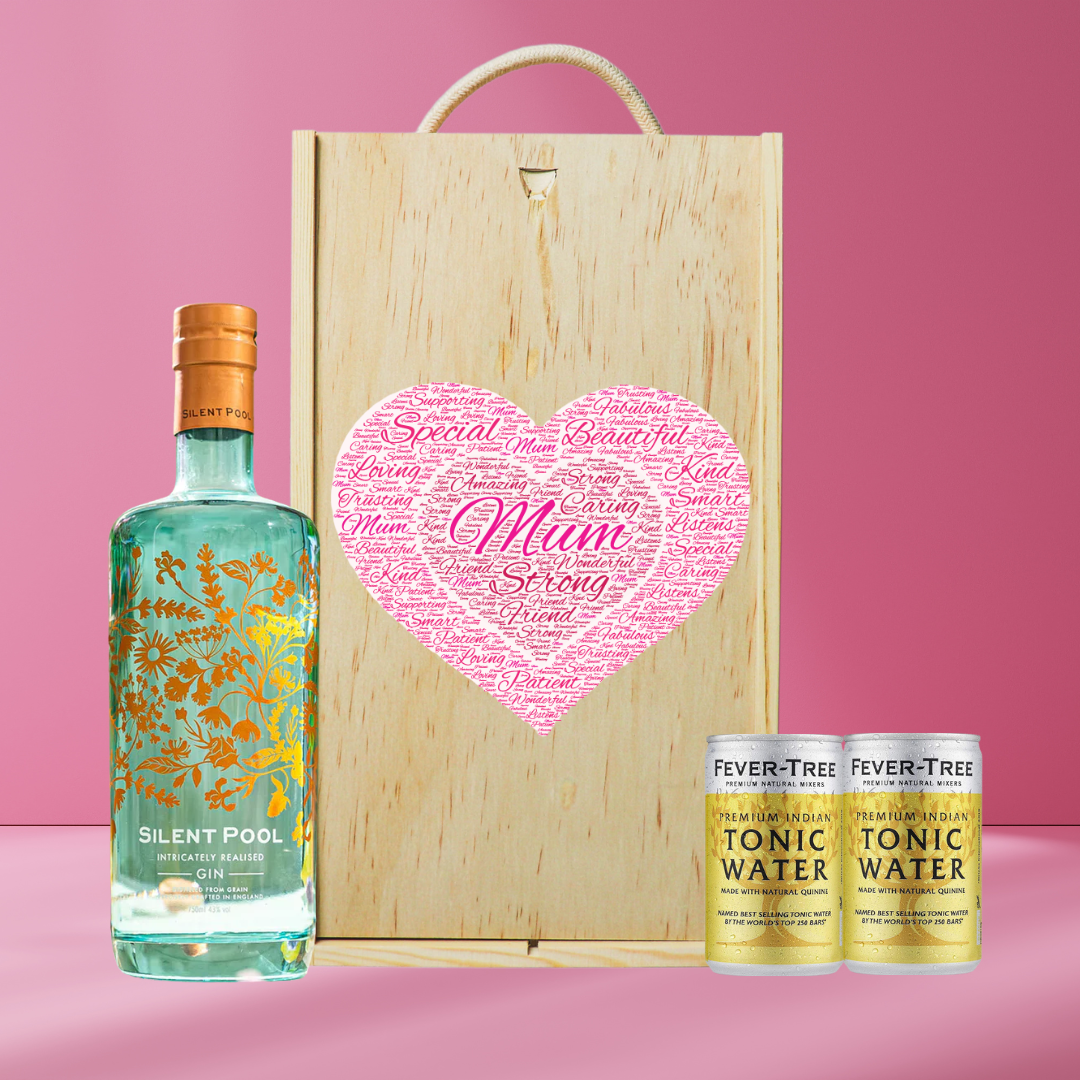 Mother's Day Silent Pool Gin Gift Set with Fever Tree Tonics (70cl)