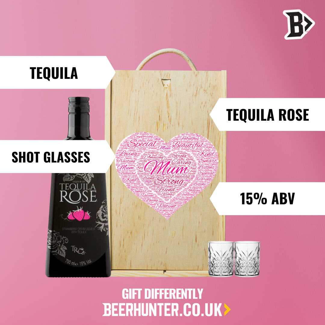 Mother's Day Tequila Rose Gift Set with Shot Glasses (70cl)