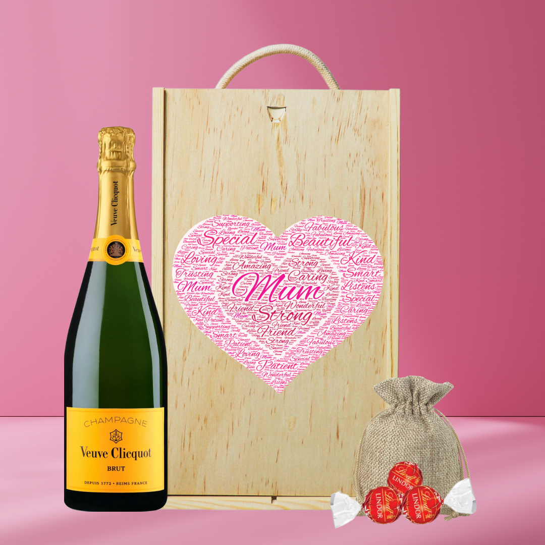 Mother's Day Veuve Clicquot Yellow Label Champagne Gift Set with Lindor Chocolates (75cl)