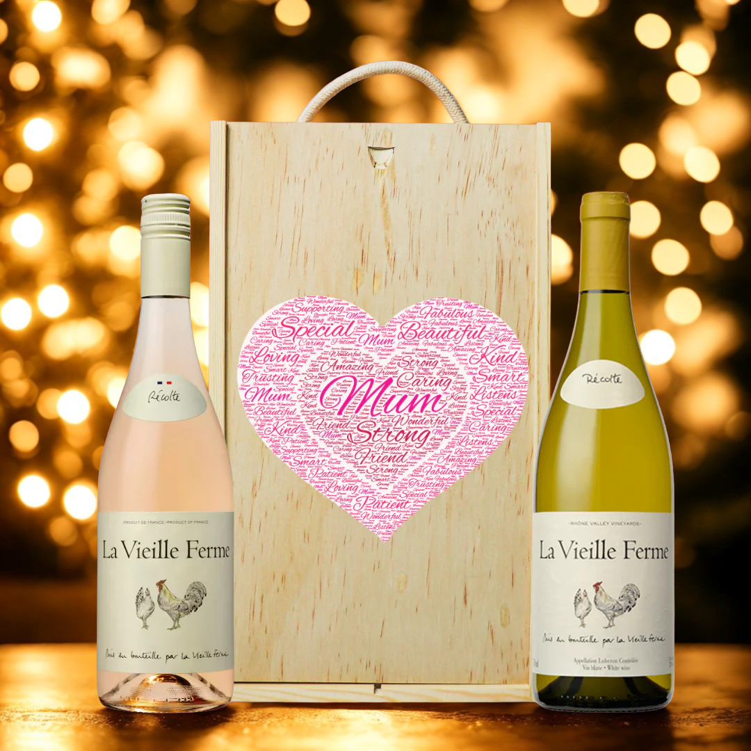 Mum La Vieille Ferme Rose & White Wine Gift Set (75cl)