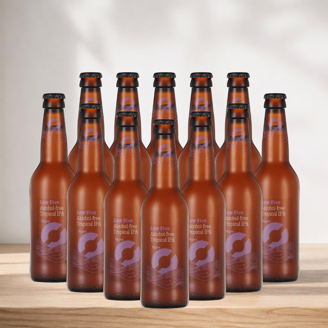 Nøgne Low Five Norwegian Alcohol Free Tropical IPA 330ml Bottles - 0.0% ABV (Multipack)