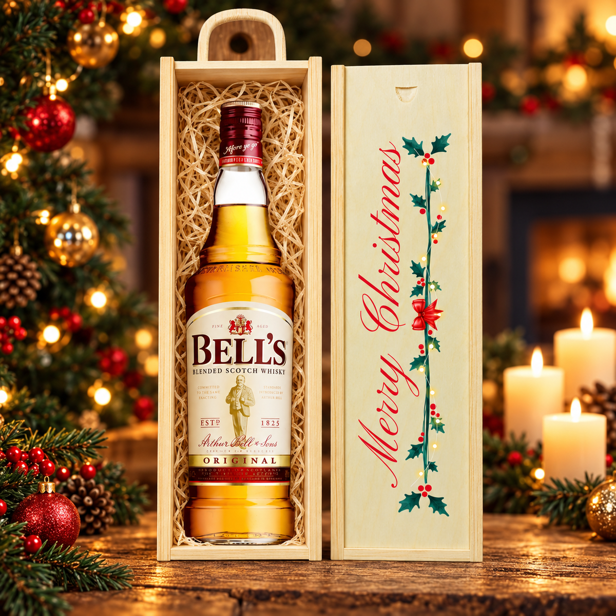Merry Christmas Bells Blended Scotch Whisky Gift Set - (70cl)
