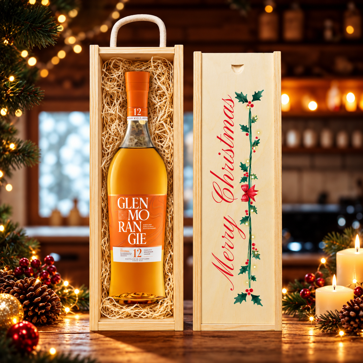 Merry Christmas Glenmorangie Single Scotch Whiskey Set - 40% ABV