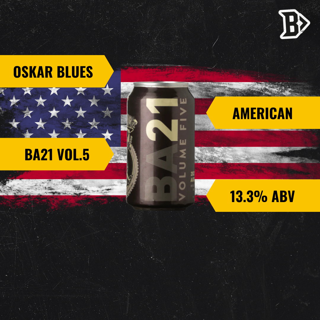 Oskar Blues BA21 Vol.5 American Bourbon Stout 355ml Cans - 13.30% ABV (12 Pack)