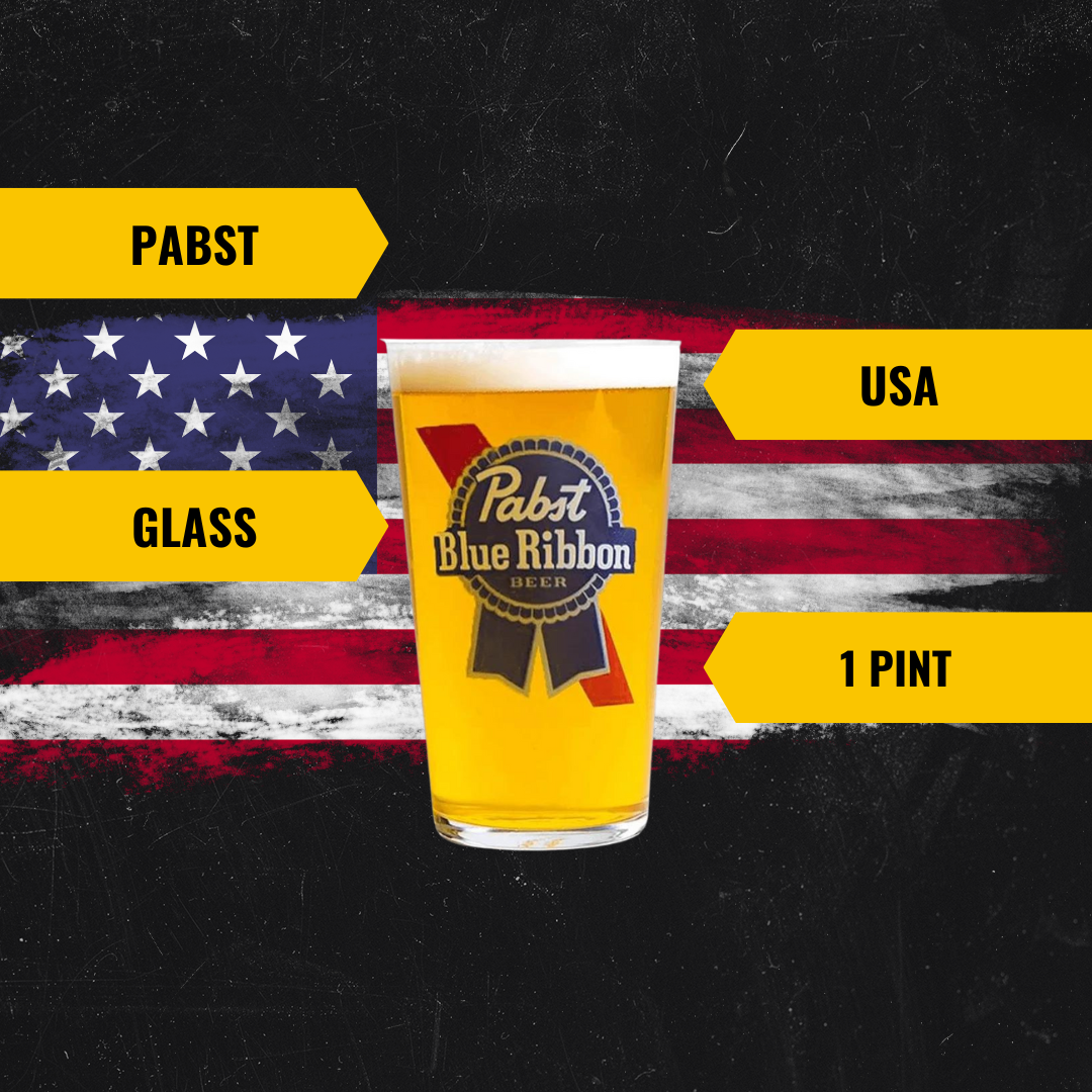 Pabst Blue Ribbon Brewery Glass - BEERHUNTER