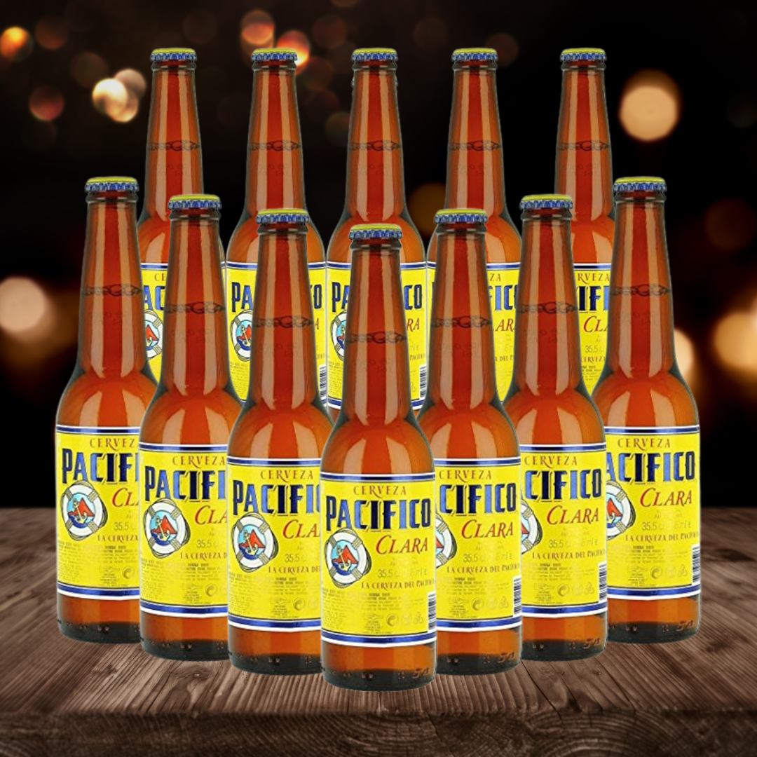 Pacifico Clara Premium Mexican Lager 355ml Bottles (12 Pack) - 4.5% ABV - BEERHUNTER