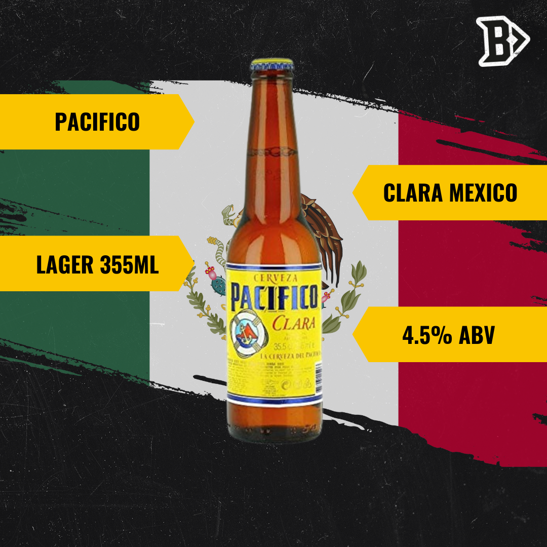 Pacifico Clara Premium Mexican Lager 355ml Bottles (12 Pack) - 4.5% ABV - BEERHUNTER