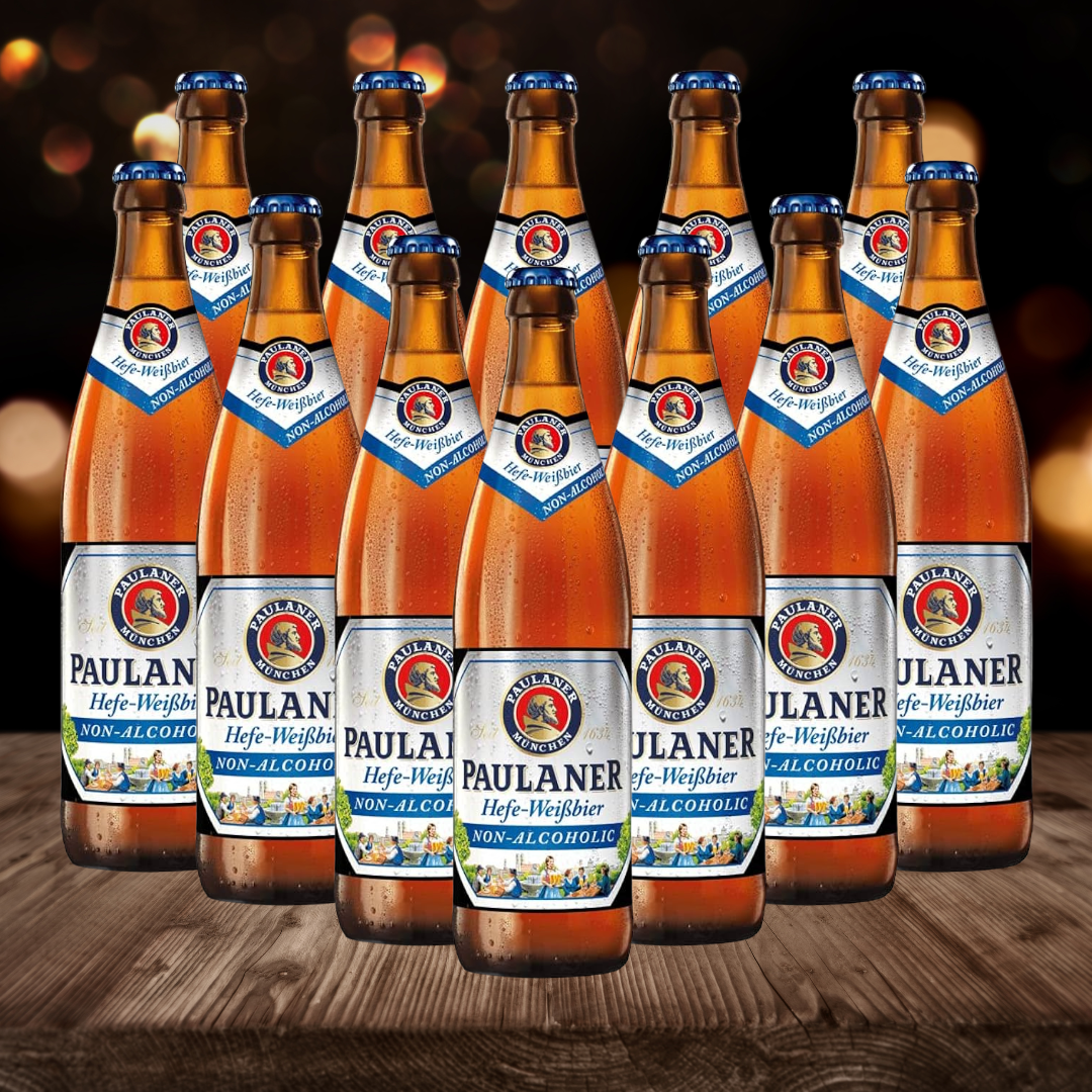 Paulaner Alcohol Free Weissbier 500ml Bottles - 0.0% ABV (12 Pack) - BEERHUNTER