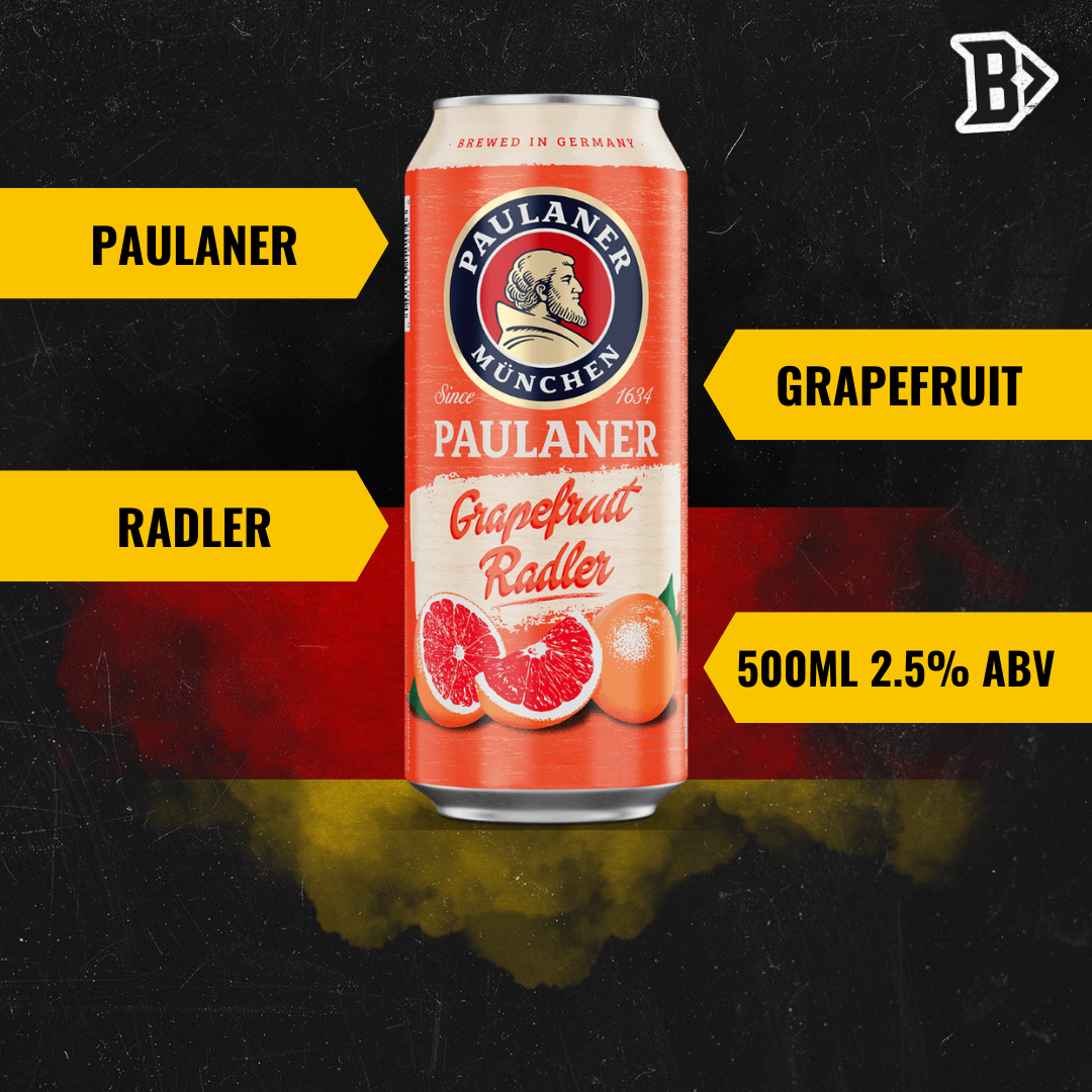 Paulaner Grapefruit Radler 500ml Cans (12 Pack) - 2.5% ABV