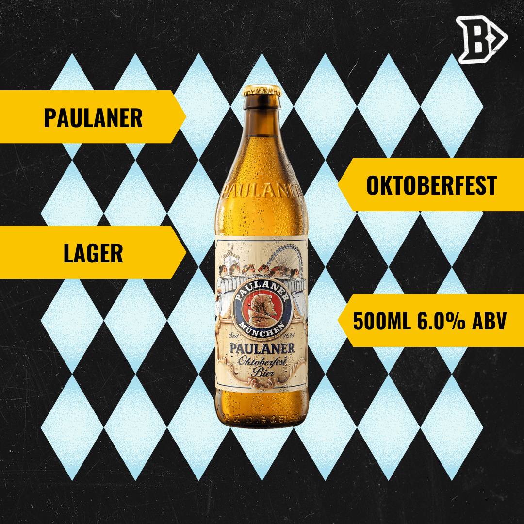 Paulaner Munchen Oktoberfest Premium German Bier 500ml Bottles (8 Pack) - 6.0% ABV - BEERHUNTER