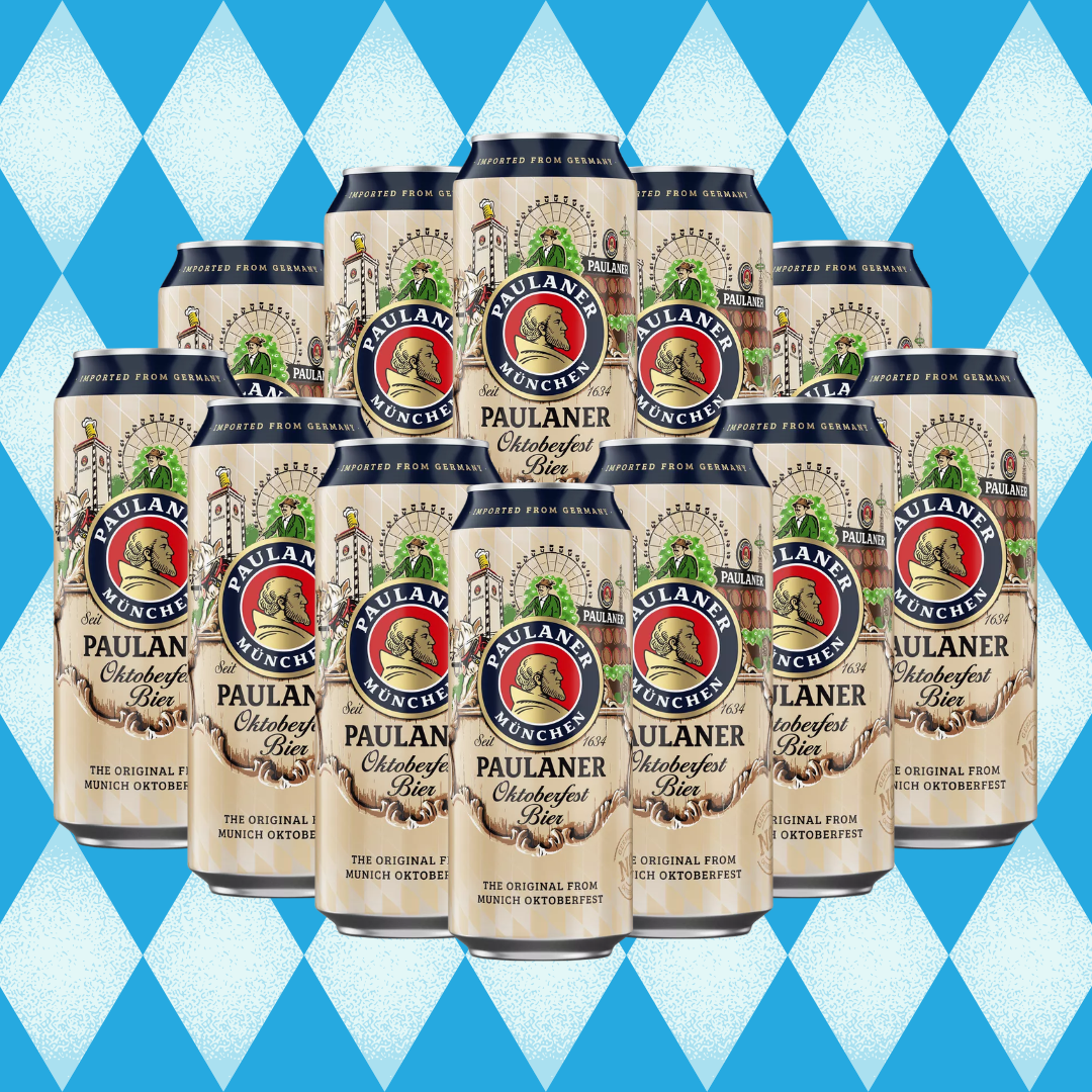 Paulaner Munchen Oktoberfest Premium German Bier 500ml Cans - 6.0% ABV (Multipack)